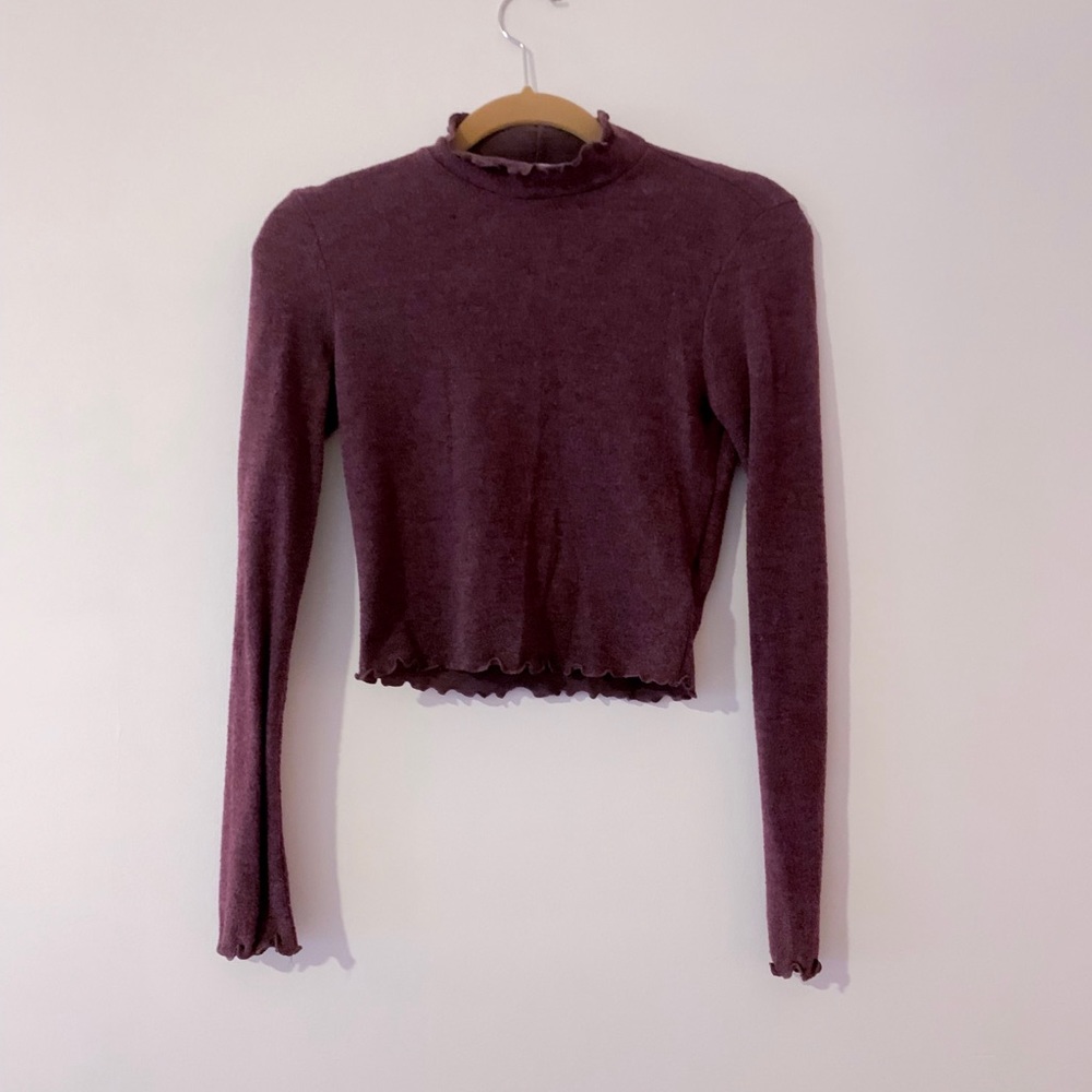 Urban Outfitters Cropped Mock Neck Shirt